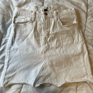 Flying monkey white denim skirt